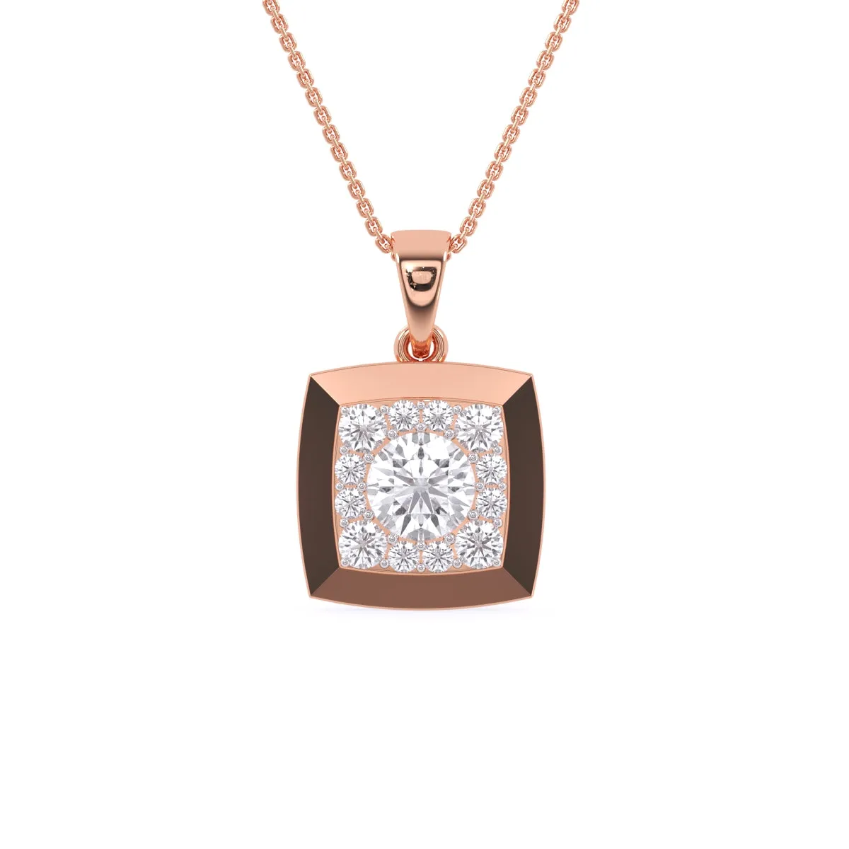 Delicate Princess Shape Bezel Pendant