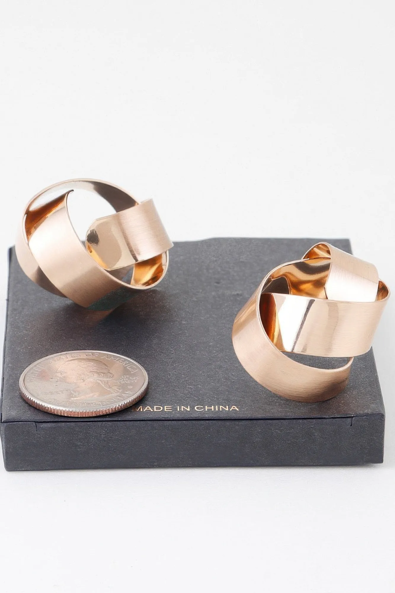 Delicate Shiny Curved Earrings