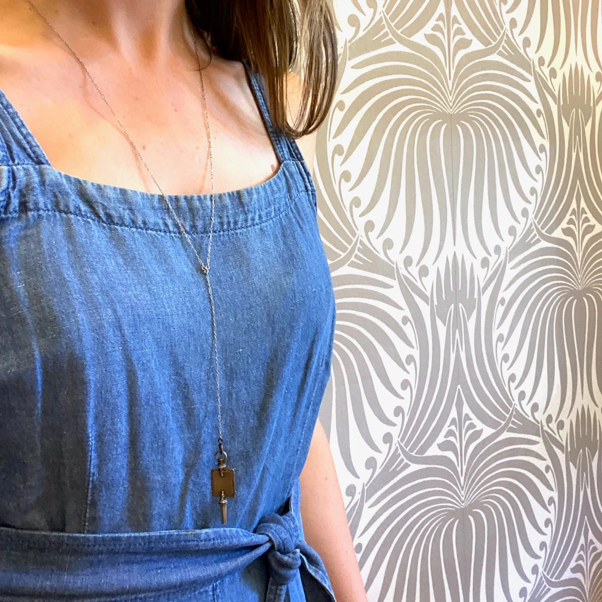 Delicate Silver Lorgnette Chain