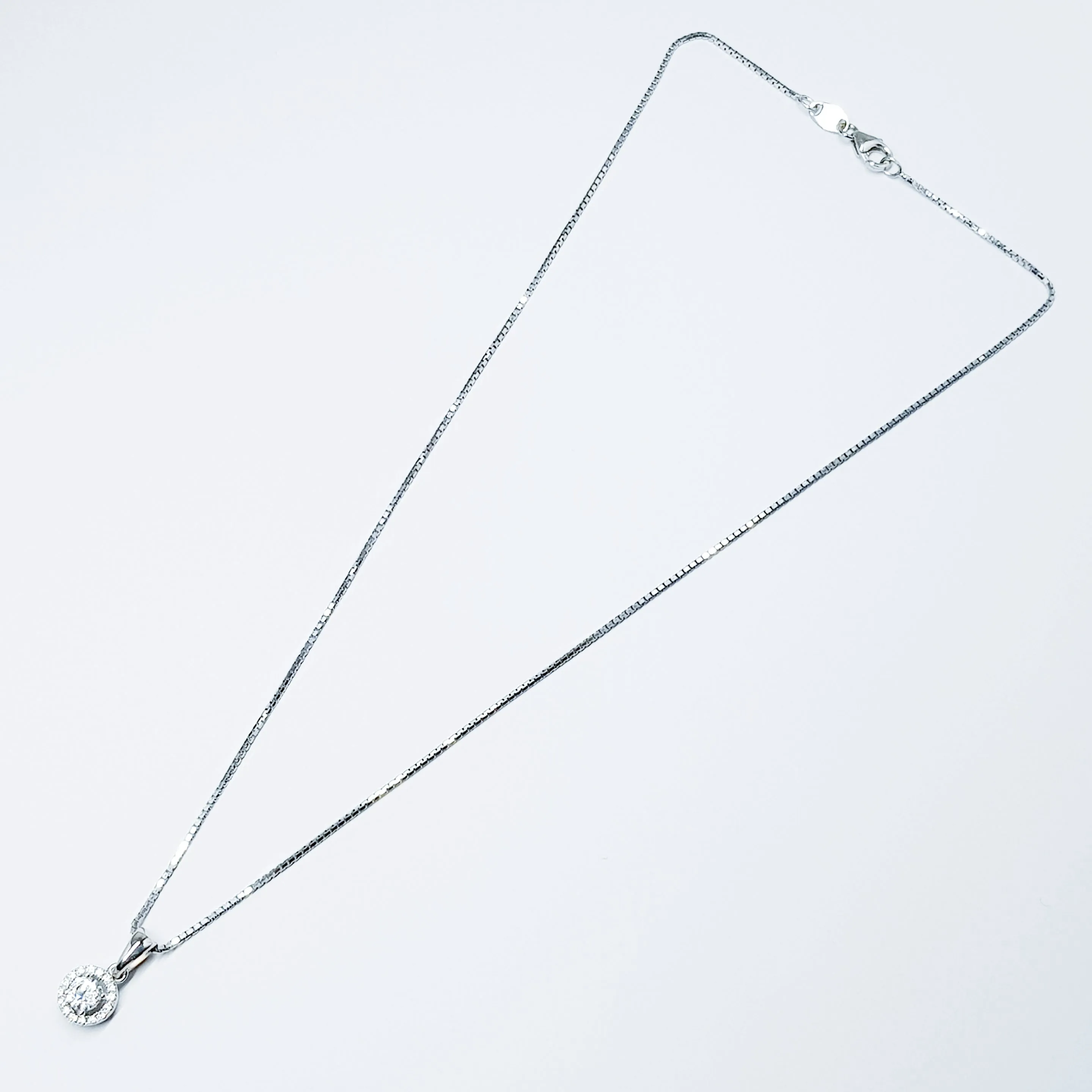 Delicate small round sterling silver necklace