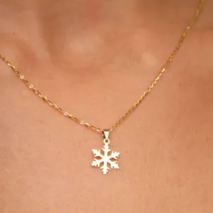 Delicate Snowflake Necklace | 9ct Gold