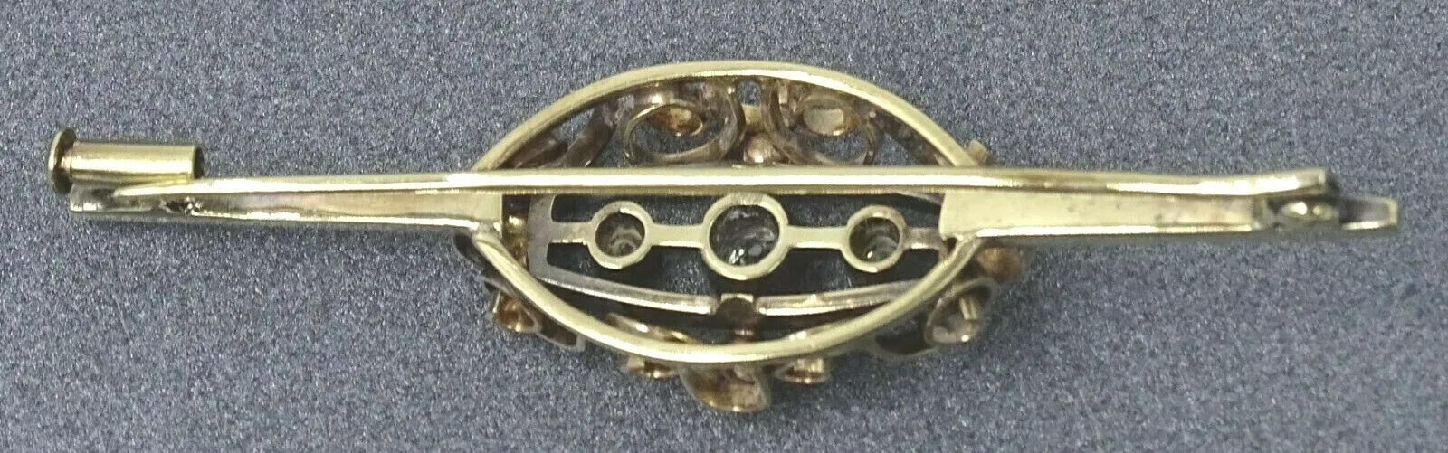 Diamond 14ct Yellow Gold & Silver Brooch