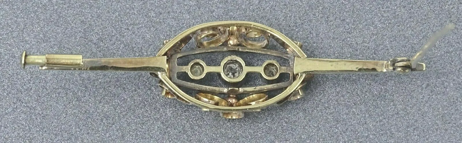 Diamond 14ct Yellow Gold & Silver Brooch