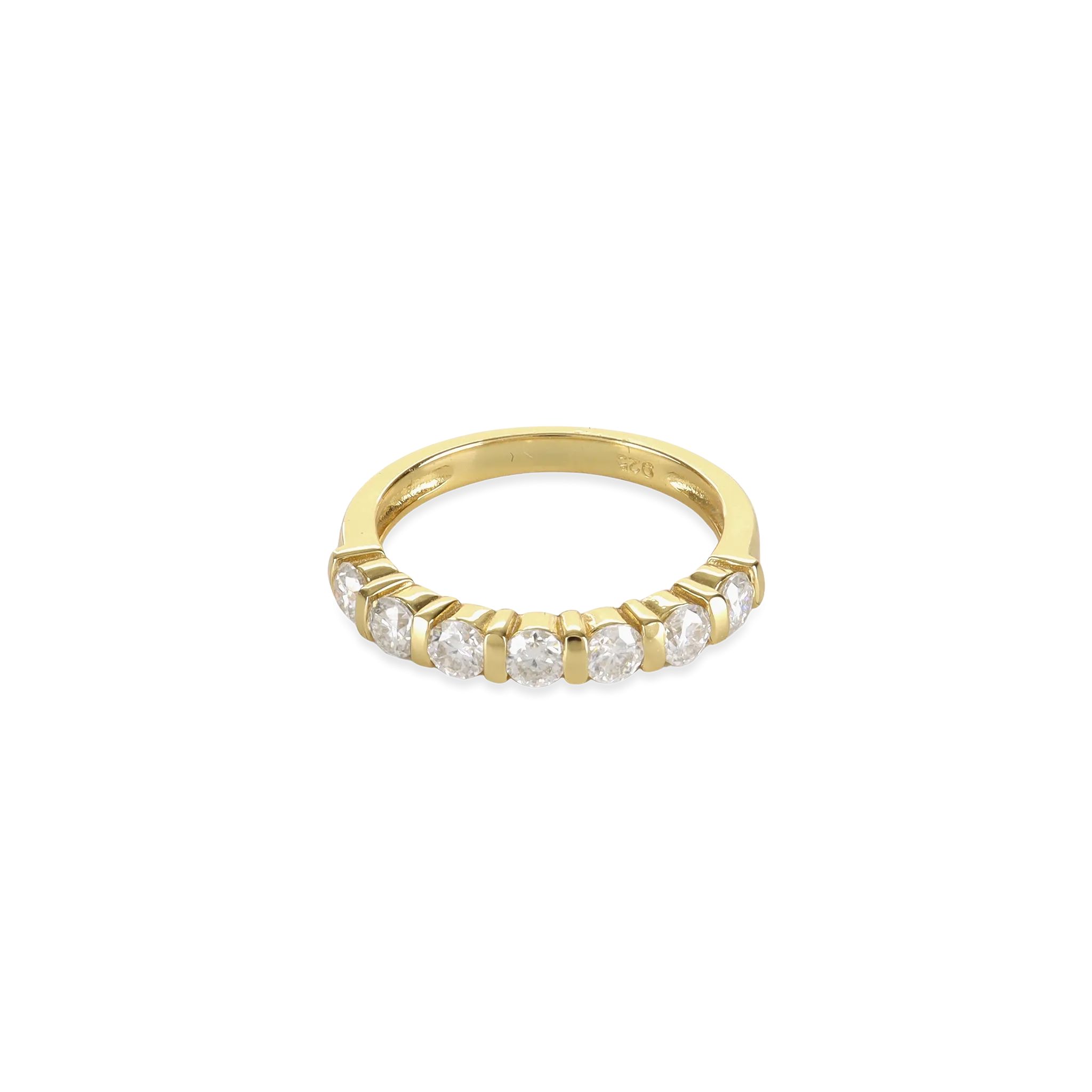 DIAMOND CROWN HALF BAND RING