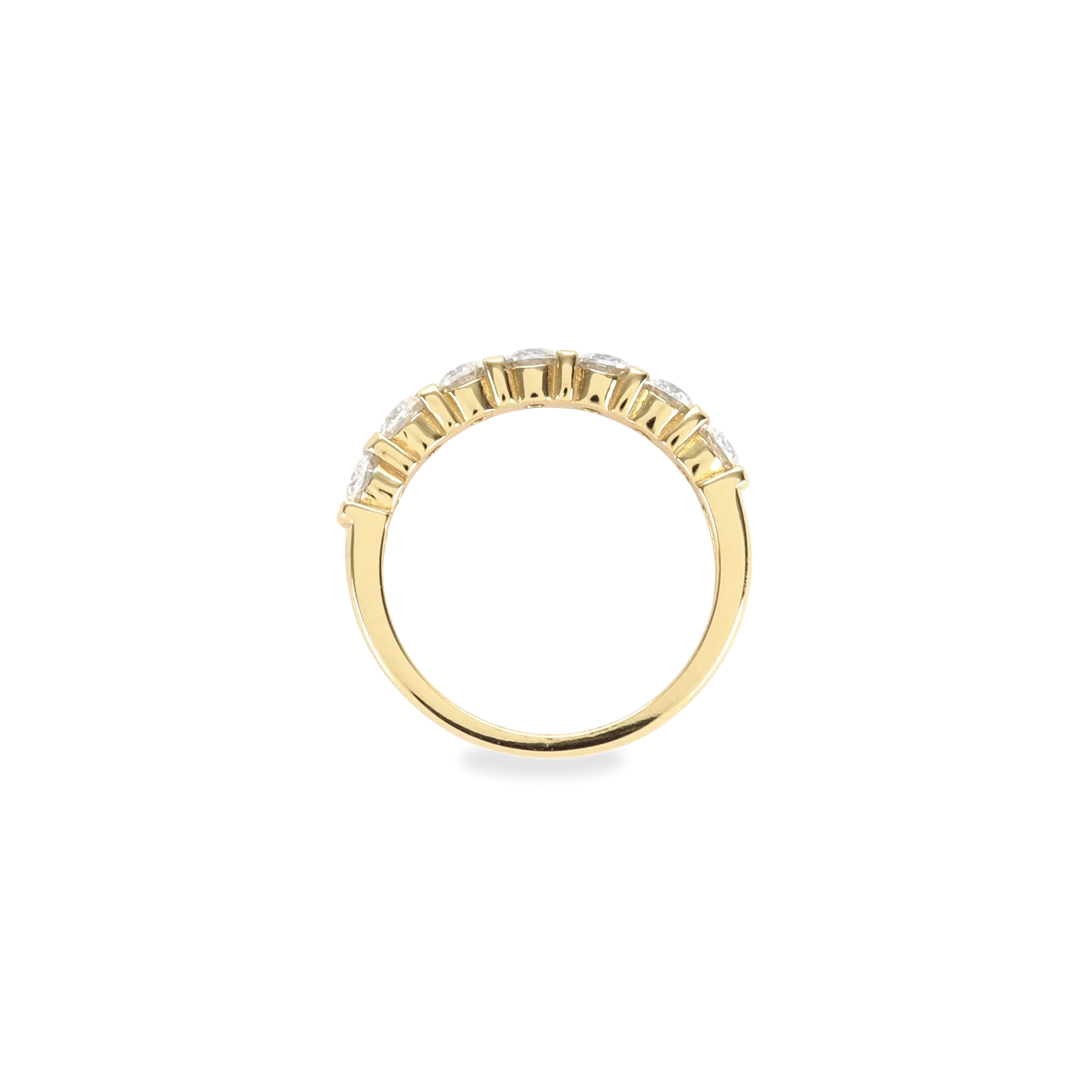 DIAMOND CROWN HALF BAND RING
