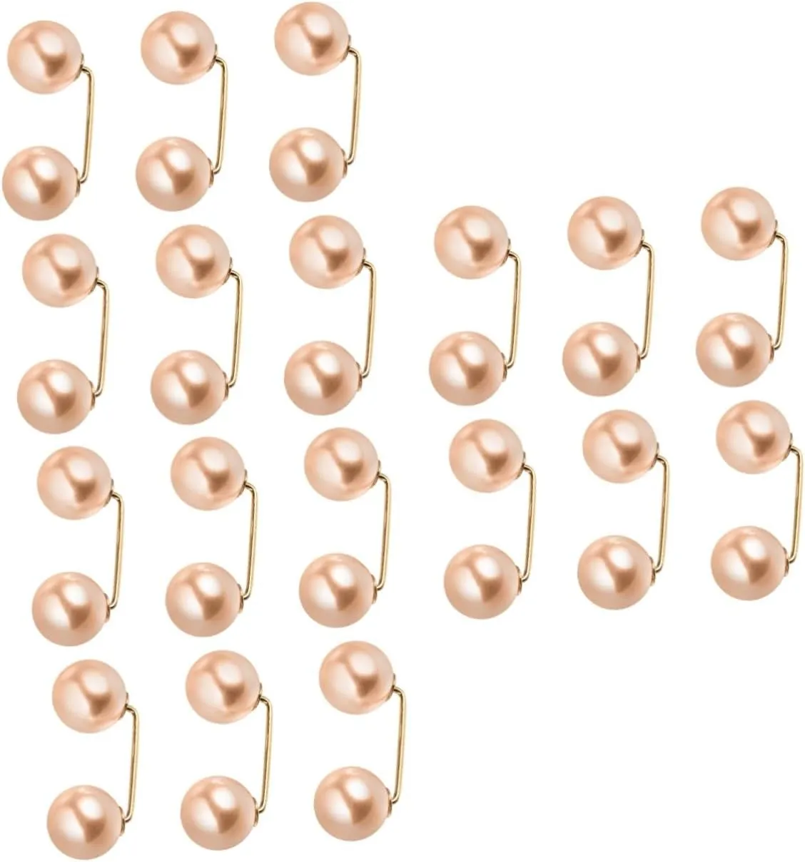 Didiseaon 3sets Button Nails Rhinestone Hijab Pin Cloak Clasp Gold Earrings for Women Necklaces Bracelets for Brooches Sweater Clips Collar Belt Tightener Studs Golden Imitation 6pcs*3
