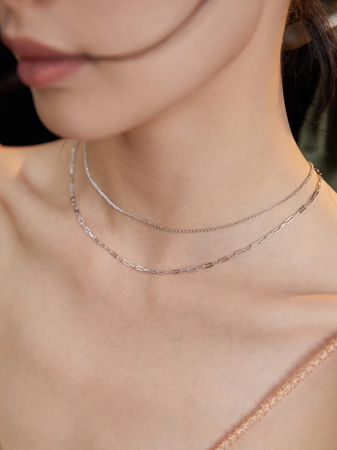 Double-Layered Chain Necklace in Gold Vermeil