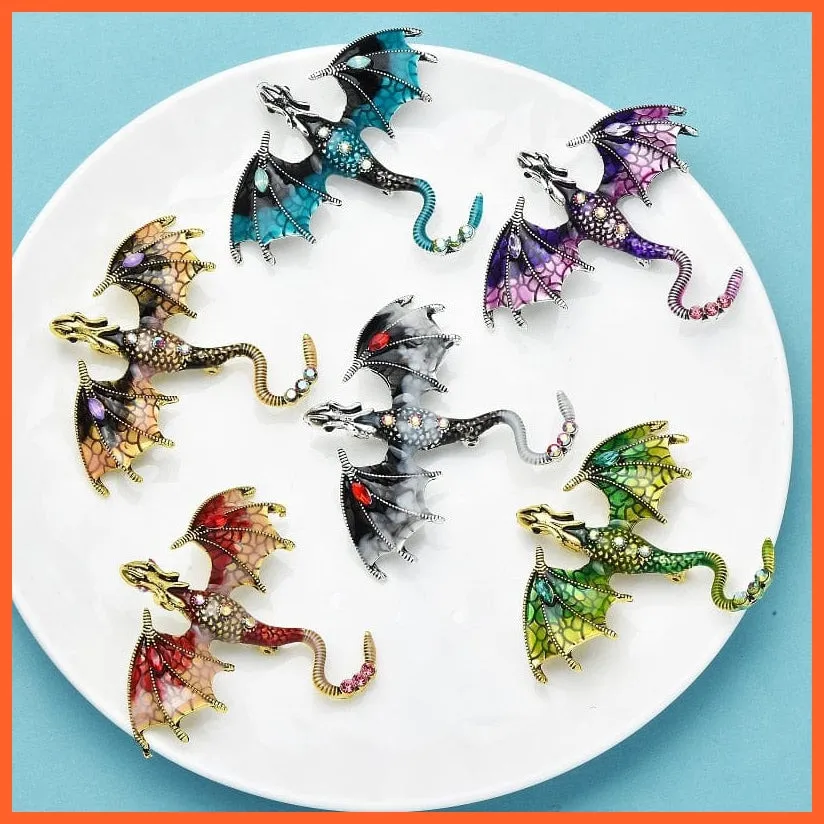 Dragon Brooches For Women Men | Animal Brooch Pins