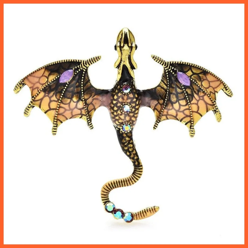Dragon Brooches For Women Men | Animal Brooch Pins