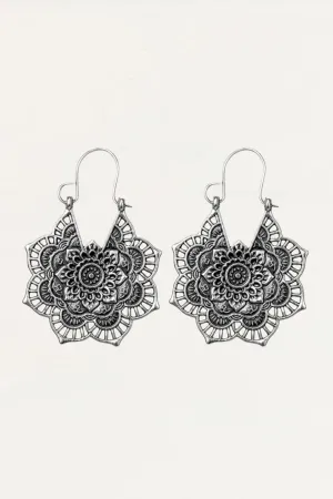 Earrings Bohemian Floral Metal