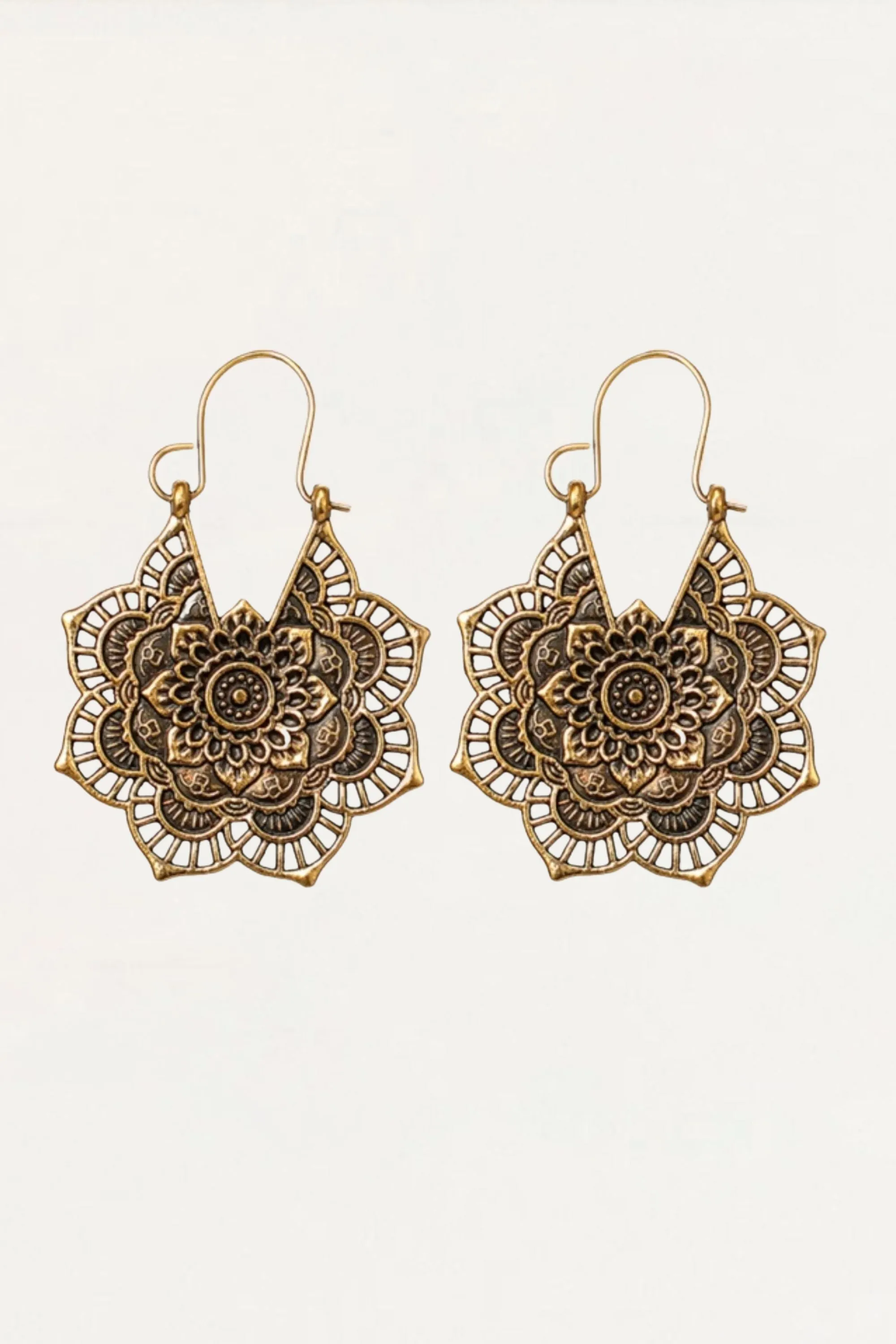 Earrings Bohemian Floral Metal