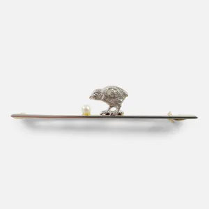 Edwardian Diamond and Pearl Chick and Egg Brooch