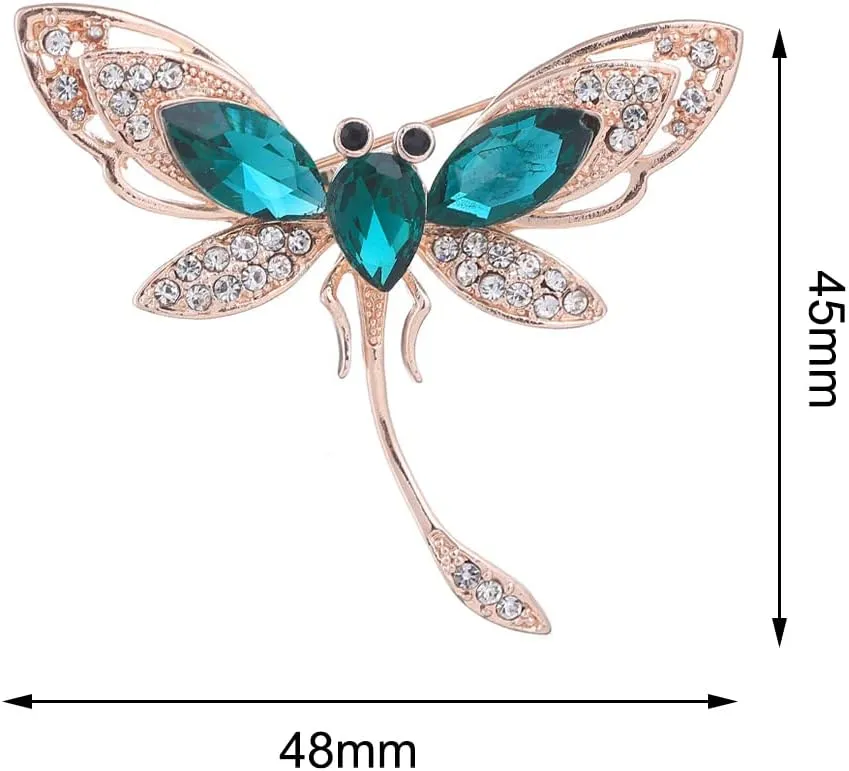 Elegant Mermaid Ballet Dancer Peacock Butterfly Dargonfly Brooches Pins for Women Fashion Rhinestone Brooch for Women, Dainty Women's Brooches & Pin Crystals Women Corsage Pin Badge, YEFUNLIY Brooches for Wedding Bouquet Party