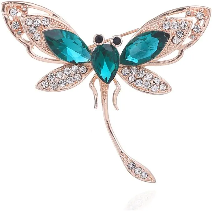 Elegant Mermaid Ballet Dancer Peacock Butterfly Dargonfly Brooches Pins for Women Fashion Rhinestone Brooch for Women, Dainty Women's Brooches & Pin Crystals Women Corsage Pin Badge, YEFUNLIY Brooches for Wedding Bouquet Party