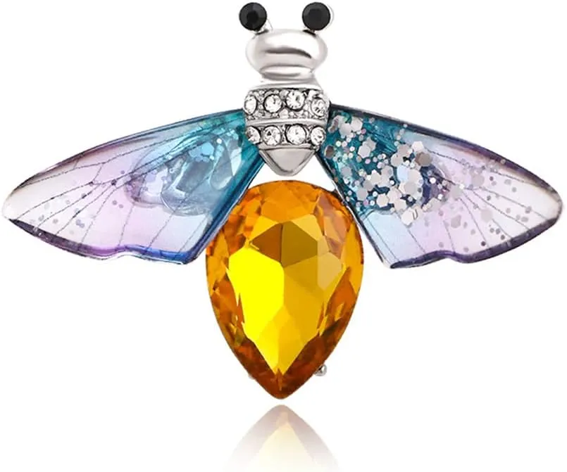 Elegant Mermaid Ballet Dancer Peacock Butterfly Dargonfly Brooches Pins for Women Fashion Rhinestone Brooch for Women, Dainty Women's Brooches & Pin Crystals Women Corsage Pin Badge, YEFUNLIY Brooches for Wedding Bouquet Party