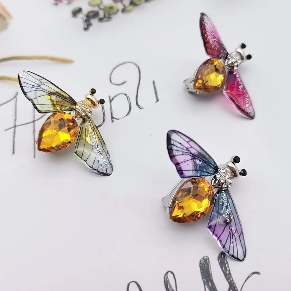 Elegant Mermaid Ballet Dancer Peacock Butterfly Dargonfly Brooches Pins for Women Fashion Rhinestone Brooch for Women, Dainty Women's Brooches & Pin Crystals Women Corsage Pin Badge, YEFUNLIY Brooches for Wedding Bouquet Party