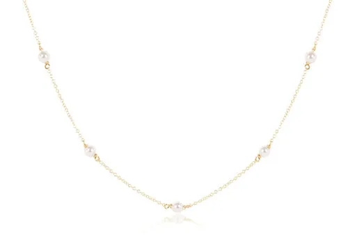 ENewton 17" Choker Simplicity Chain 4mm Pearl