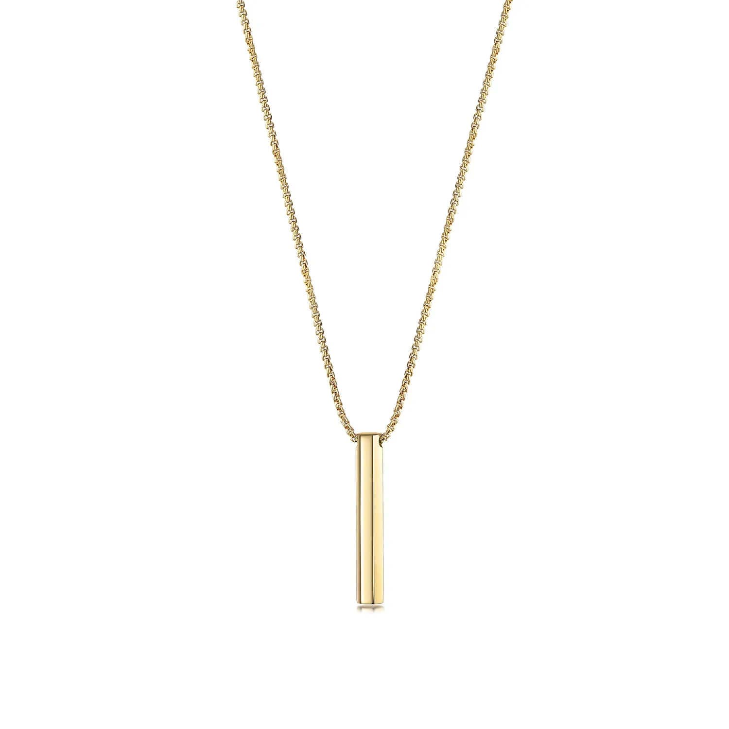 Engravable Vertical Bar Necklace