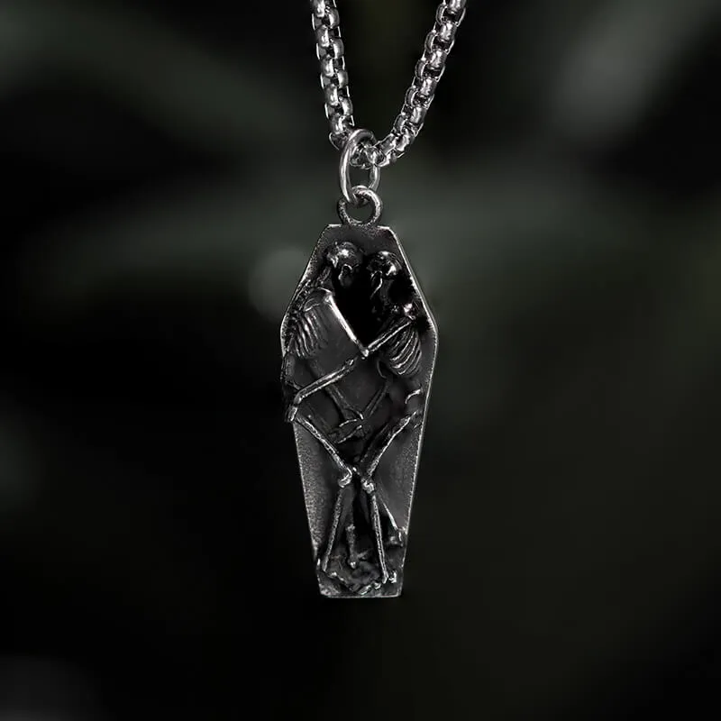 Eternal Lovers Stainless Steel Skull Pendant
