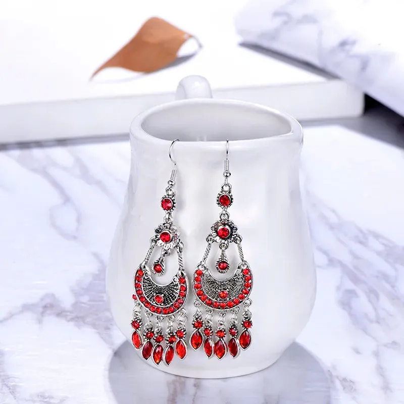 Ethnic Long Water Drop Earrings for Women