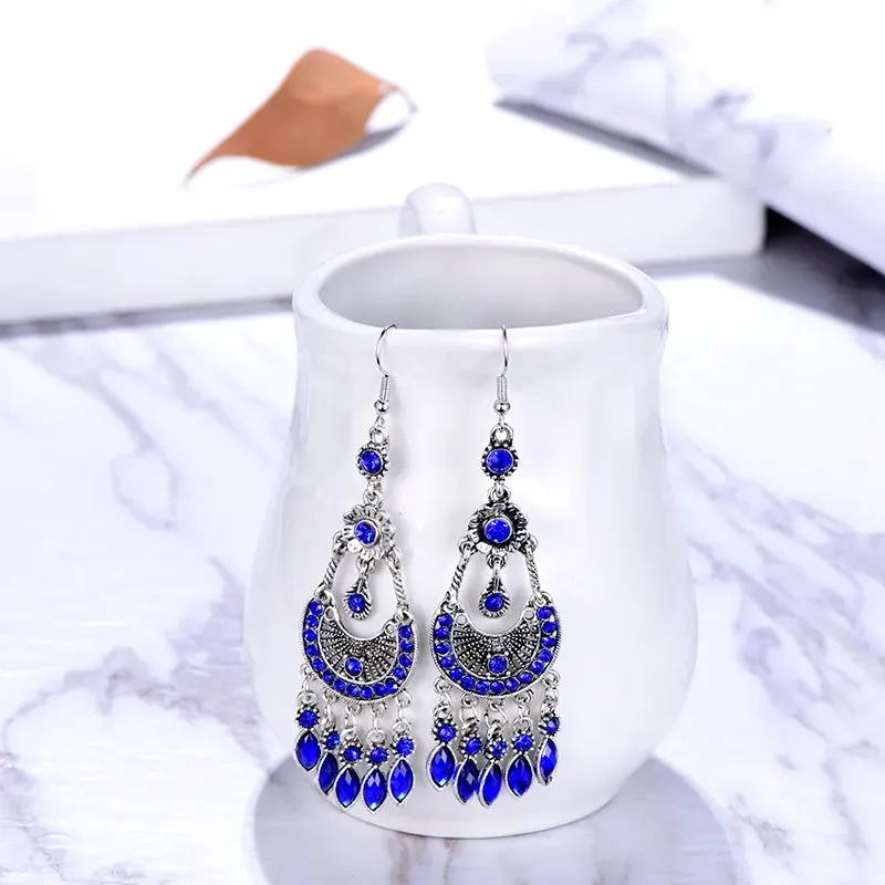 Ethnic Long Water Drop Earrings for Women