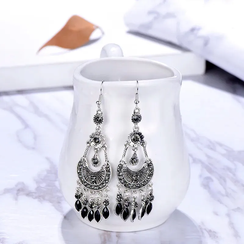 Ethnic Long Water Drop Earrings for Women