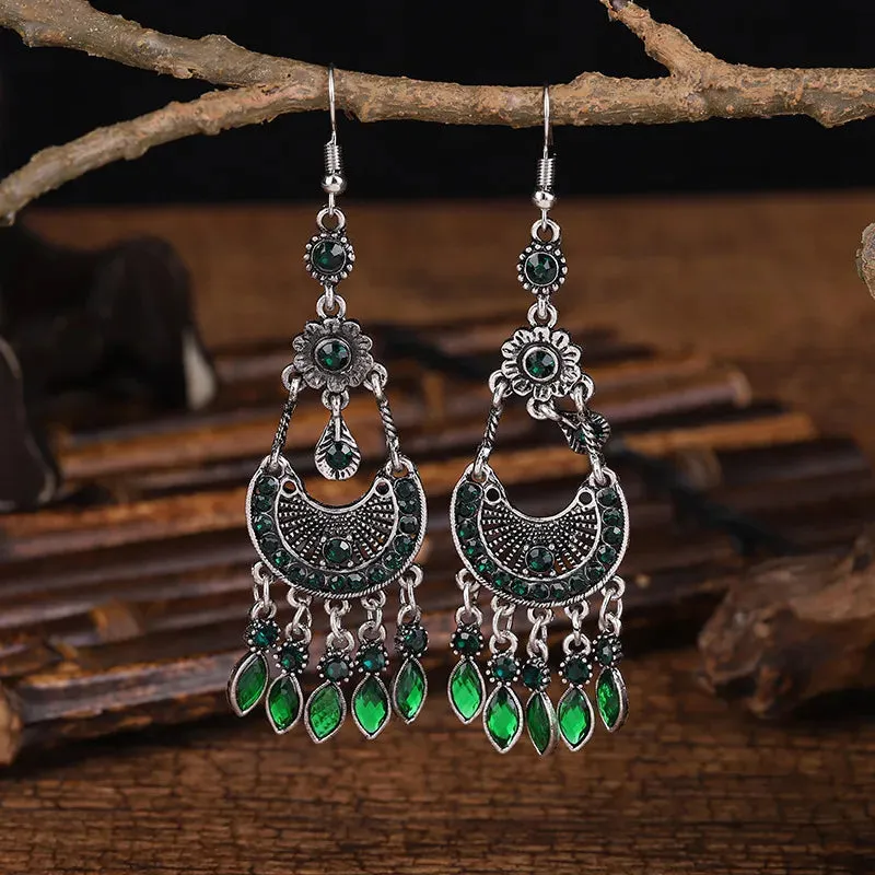Ethnic Long Water Drop Earrings for Women