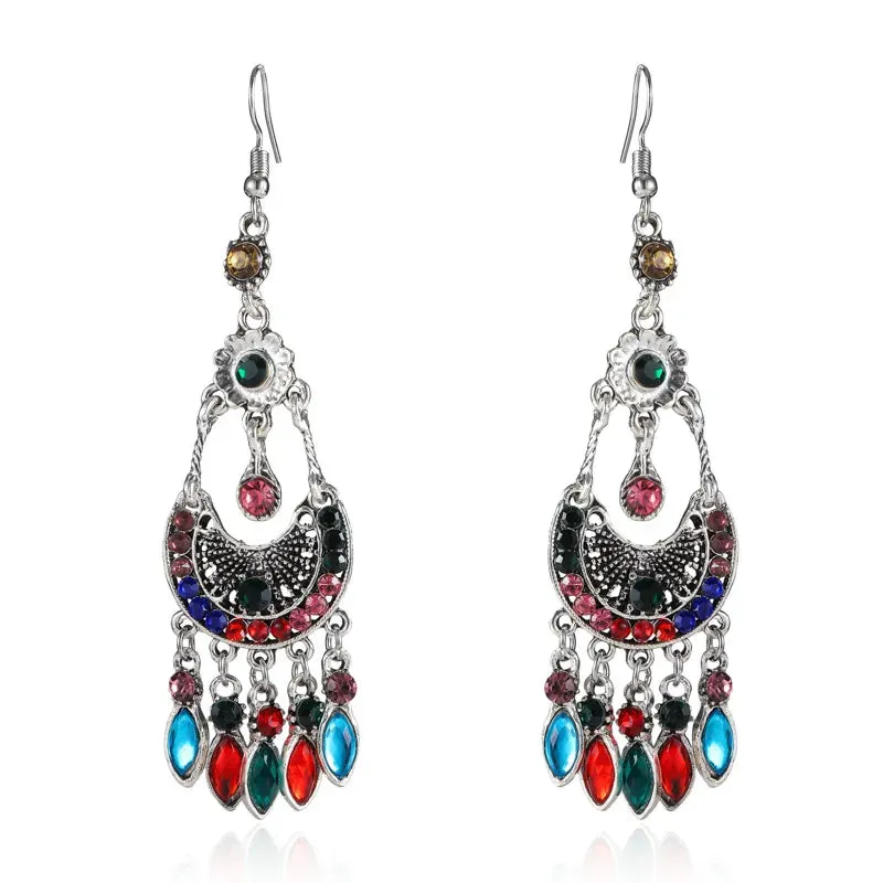 Ethnic Long Water Drop Earrings for Women