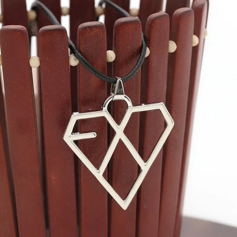 EXO Heart Shape Alloy Pendant Necklace for Women