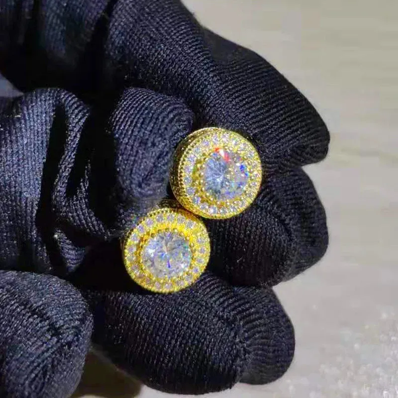 Exquisite Austrian Crystal Round Stud Earrings for Women Fancy Fashion Jewelry Accessories