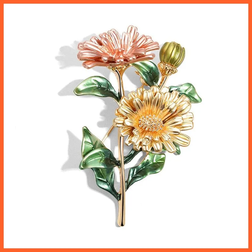 Exquisite Colorful Flower Brooch Brooches For Bridesmaid Women Groom