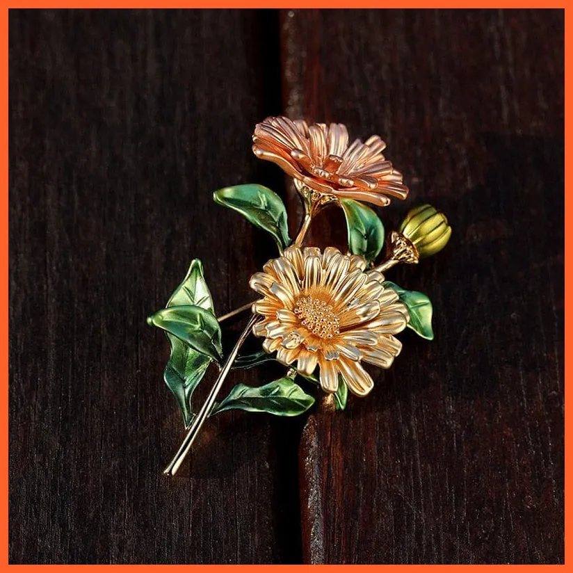 Exquisite Colorful Flower Brooch Brooches For Bridesmaid Women Groom
