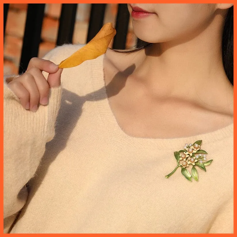 Exquisite Colorful Flower Brooch Brooches For Bridesmaid Women Groom