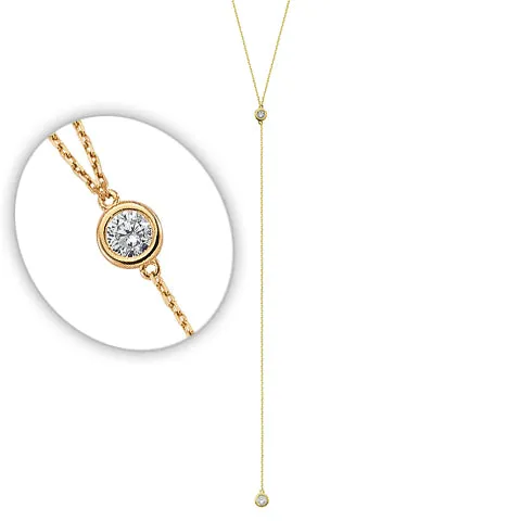 Extra Long Single Stone Lariette
