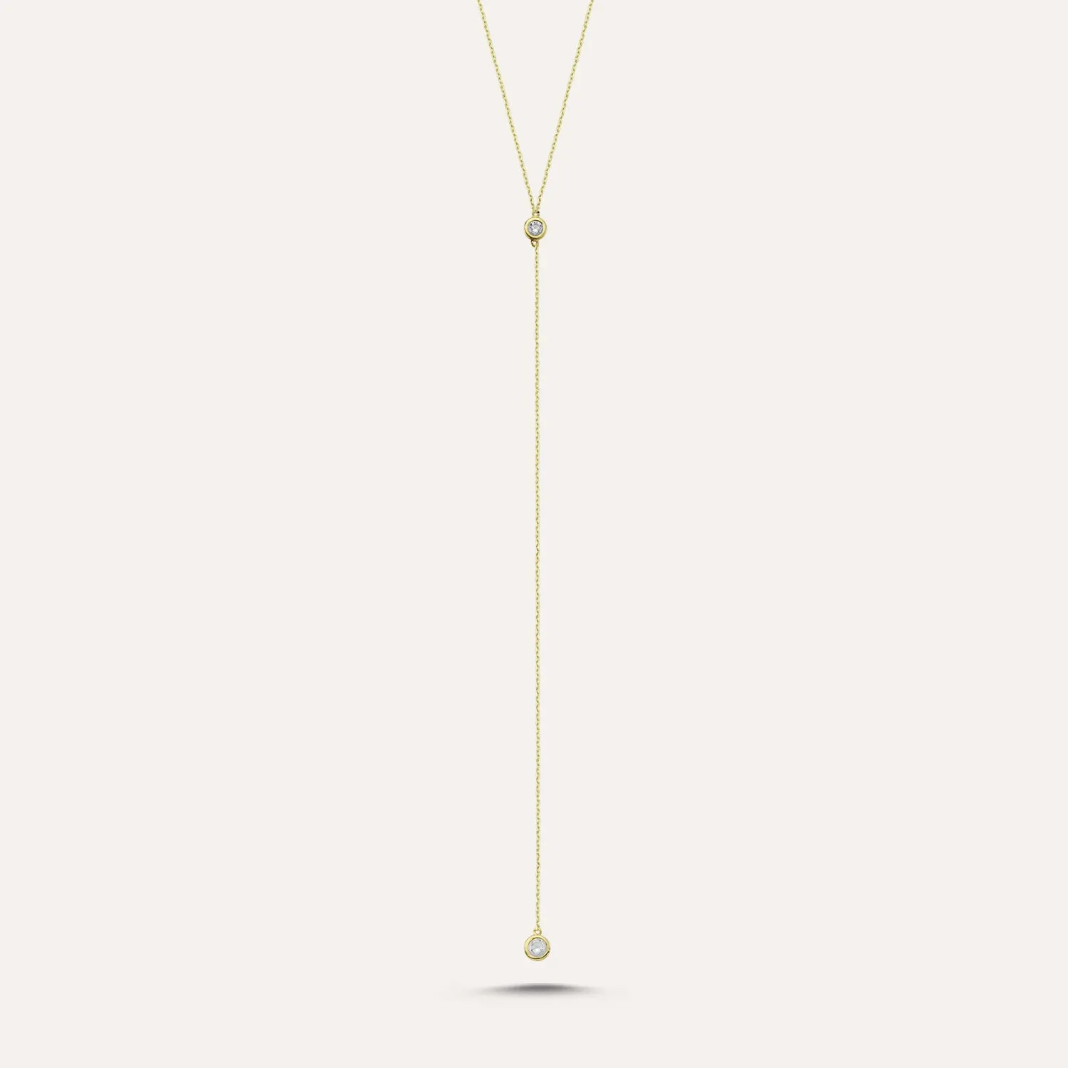Extra Long Single Stone Lariette