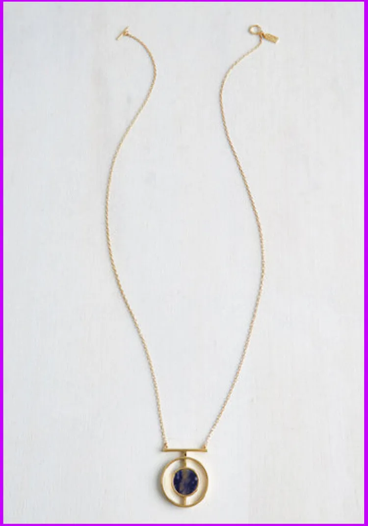Famous Brand Forever Marble Jewelry Bijoux Long Necklaces Pendants 21 Sweater Chain Blue Stone 18 K Gold Plated Shop For Women