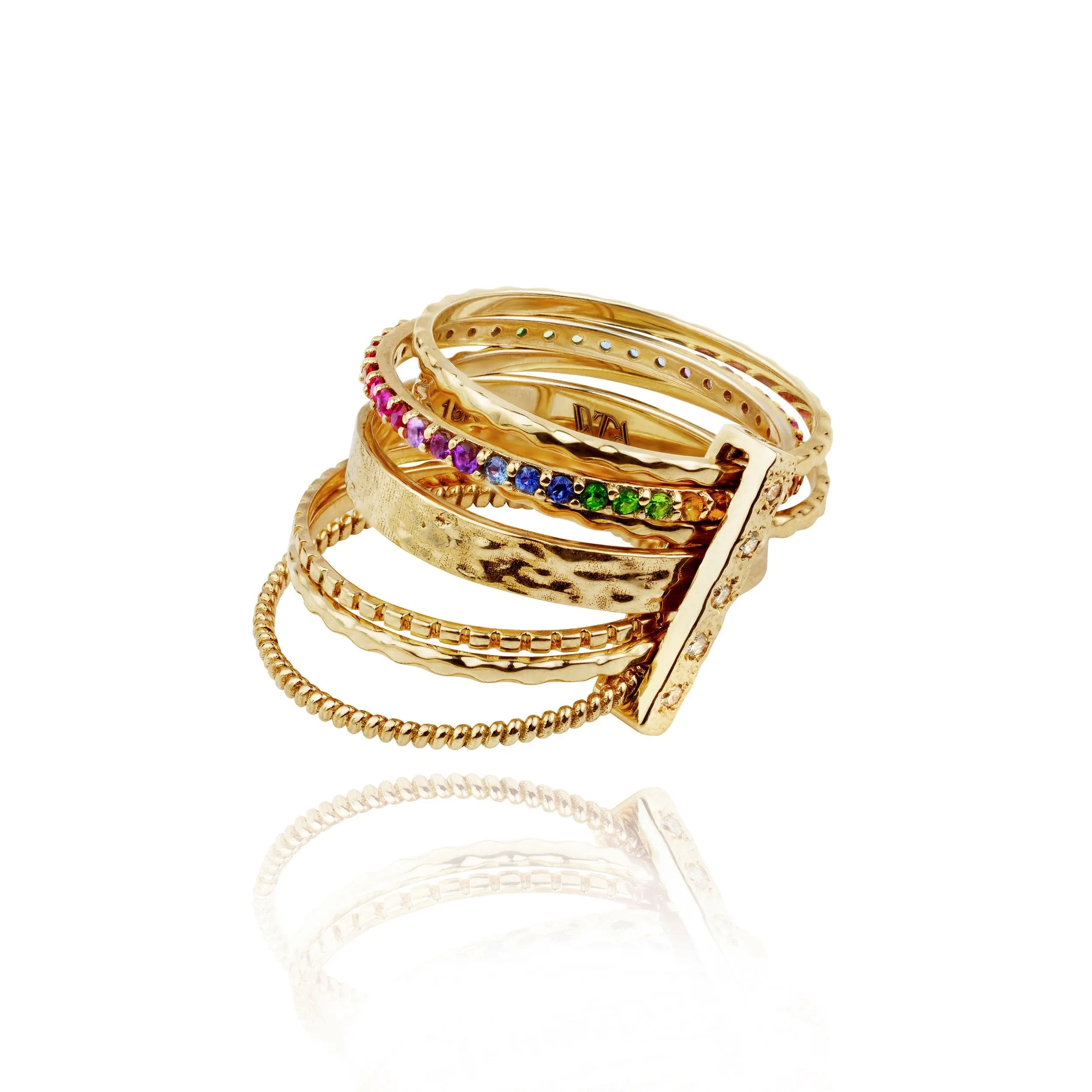 Fanny seven-bands ring