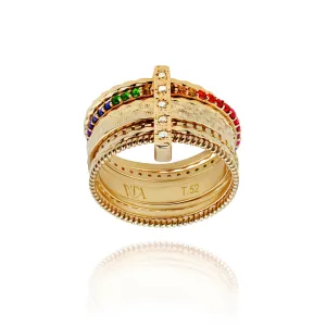 Fanny seven-bands ring