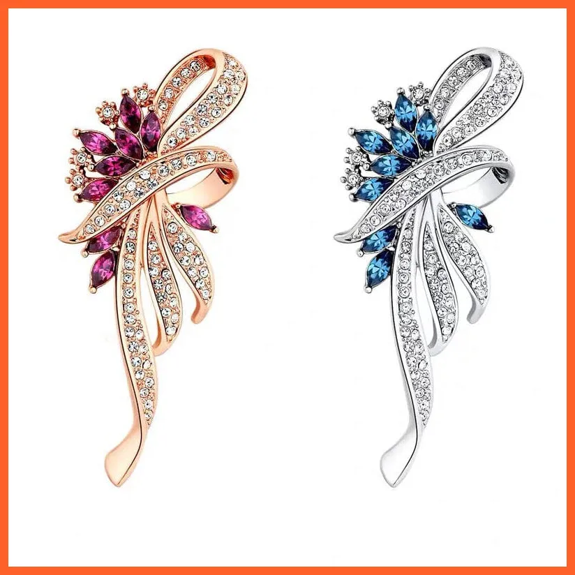 Fashion Crystal Elegant Lapel Pin Rhinestone Brooches Corsage Jewellery
