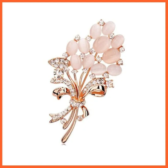 Fashion Crystal Elegant Lapel Pin Rhinestone Brooches Corsage Jewellery