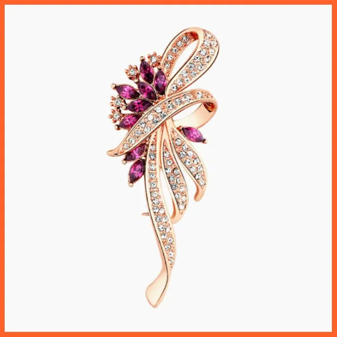 Fashion Crystal Elegant Lapel Pin Rhinestone Brooches Corsage Jewellery