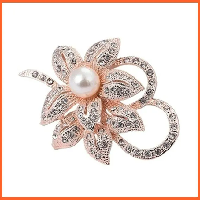 Fashion Crystal Elegant Lapel Pin Rhinestone Brooches Corsage Jewellery
