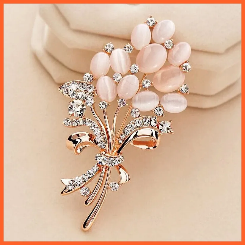 Fashion Crystal Elegant Lapel Pin Rhinestone Brooches Corsage Jewellery