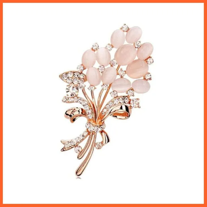 Fashion Crystal Elegant Lapel Pin Rhinestone Brooches Corsage Jewellery