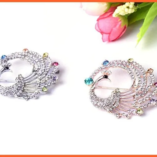 Fashion Crystal Elegant Lapel Pin Rhinestone Brooches Corsage Jewellery