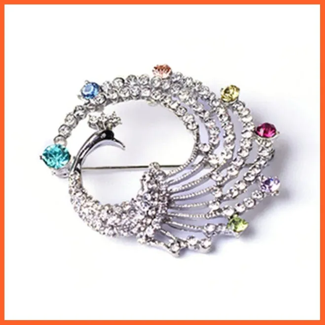 Fashion Crystal Elegant Lapel Pin Rhinestone Brooches Corsage Jewellery
