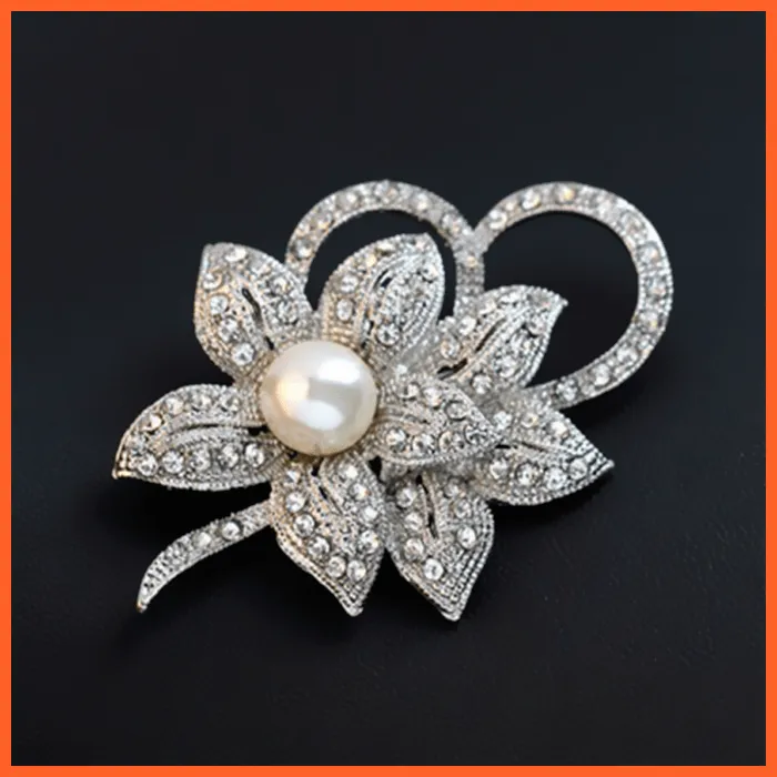 Fashion Crystal Elegant Lapel Pin Rhinestone Brooches Corsage Jewellery