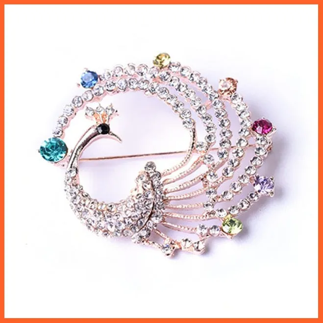 Fashion Crystal Elegant Lapel Pin Rhinestone Brooches Corsage Jewellery