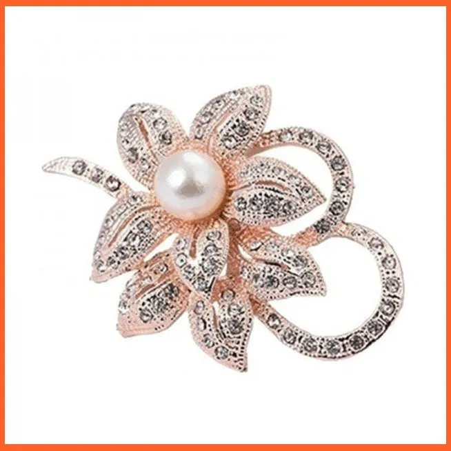 Fashion Crystal Elegant Lapel Pin Rhinestone Brooches Corsage Jewellery