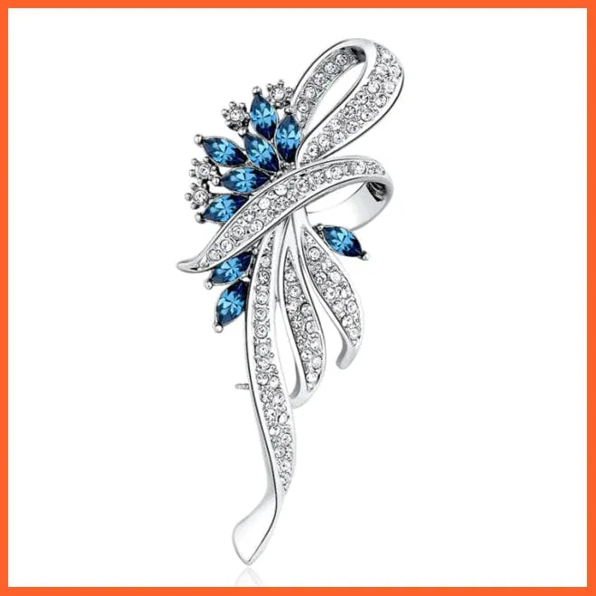 Fashion Crystal Elegant Lapel Pin Rhinestone Brooches Corsage Jewellery